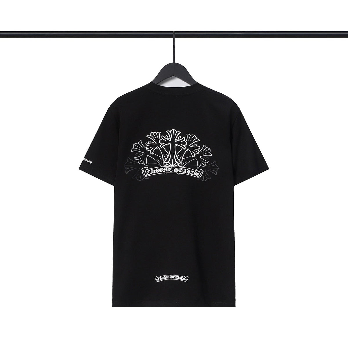 Chrome Heart T Shirts Sanskrit Color Printing Loose Casual Crew Neck Short Sleeve T-Shirt